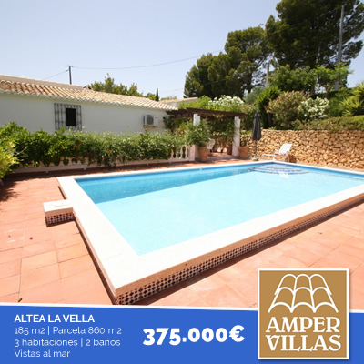 Bonita villa estilo Mediterráneo en Altea con vistas espectaculares al mar