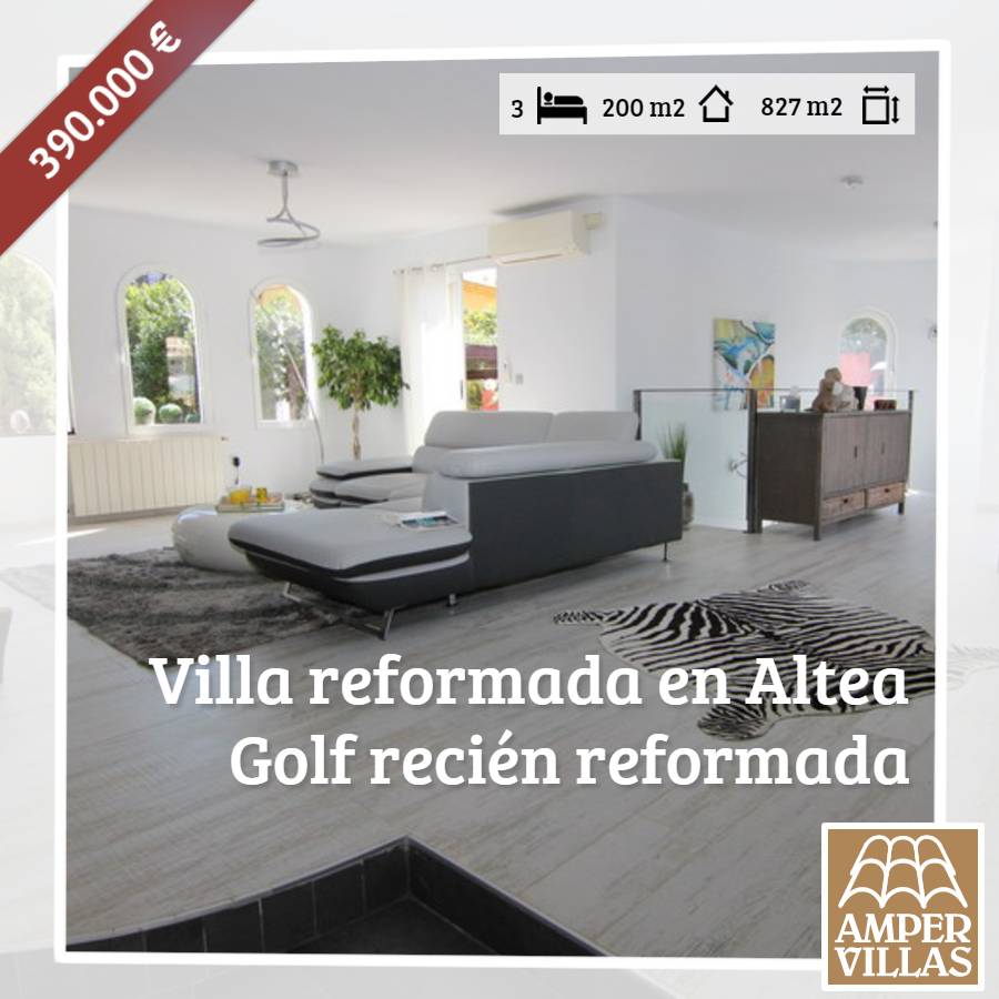 comprar villa en Altea junto al campo de golf a buen precio