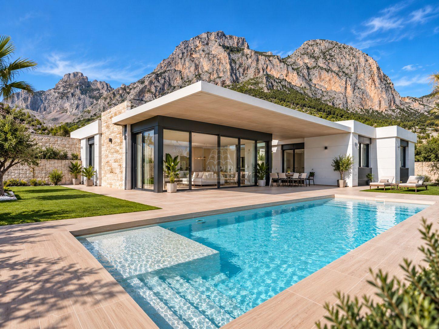 Villa independiente moderna en Polop con vistas y piscina privada